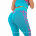 2021 Yoga -Anzug Sport Frauen Leggings Fitness Strumpfhose Bauchkontrolle Custom Flare Yoga Hosen Stricke nahtlose Leggings gestrickt